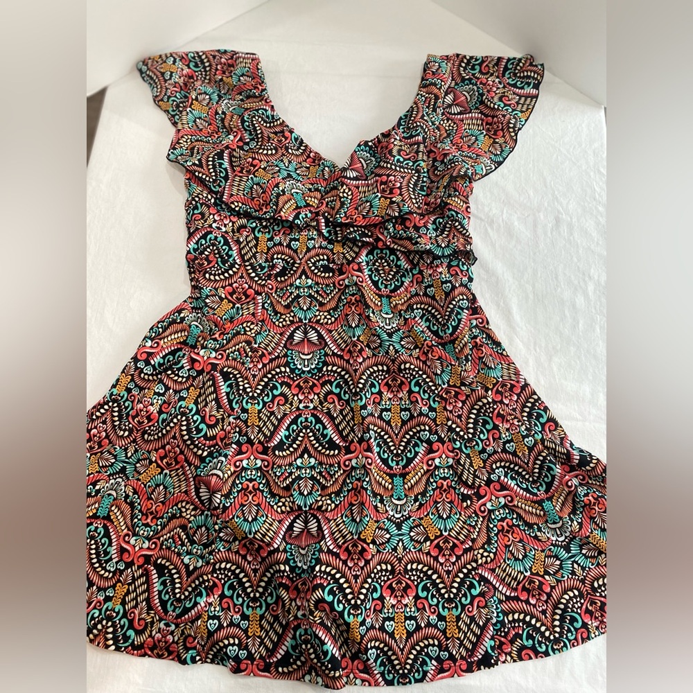 Colorful Patterned Women's One Piece Swimsuit
